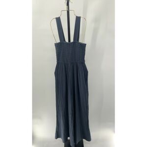 Quince Women's Organic Cotton Gauze
Smocked Wide Leg Jumpsuit Indigo Blue XS